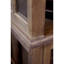 CHIC ANTIQUE MARSEILLE VITRINESKAB M/ 2 LGER / HYLDER NATUR - 196