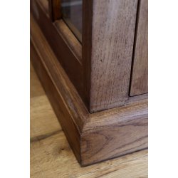 CHIC ANTIQUE MARSEILLE VITRINESKAB M/ 2 LGER / HYLDER NATUR - 196