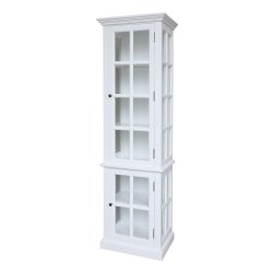 CHIC ANTIQUE MARSEILLE VITRINESKAB M/ 2 LGER / HYLDER HVID - 196