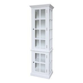 CHIC ANTIQUE MARSEILLE VITRINESKAB M/ 2 LGER / HYLDER HVID - 196