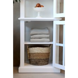 CHIC ANTIQUE MARSEILLE VITRINESKAB M/ 2 LGER / HYLDER HVID - 196