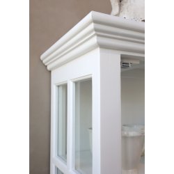 CHIC ANTIQUE MARSEILLE VITRINESKAB M/ 2 LGER / HYLDER HVID - 196