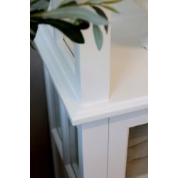 CHIC ANTIQUE MARSEILLE VITRINESKAB M/ 2 LGER / HYLDER HVID - 196