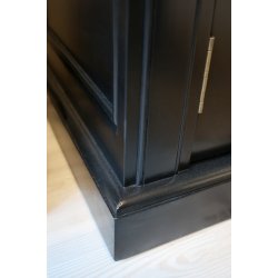 CHIC ANTIQUE MARSEILLE VITRINESKAB M/2 LGER/4 HYLDER SORT - 196