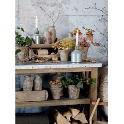 CHIC ANTIQUE KKKEN / REOL M/ZINK TOP/HJUL/HYLDER NATUR - 120