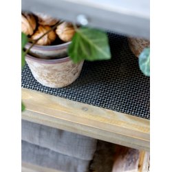 CHIC ANTIQUE KKKEN / REOL M/ZINK TOP/HJUL/HYLDER NATUR - 120