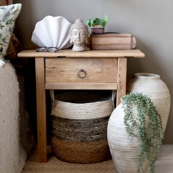 CHIC ANTIQUE SIDEBORD M/SKUFFE NATUR - 70