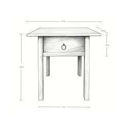 CHIC ANTIQUE SIDEBORD M/SKUFFE NATUR - 70