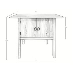 CHIC ANTIQUE SKAB M/2 LGER NATUR - 110