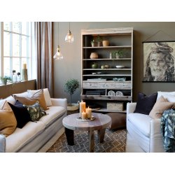 CHIC ANTIQUE REOL M/HYLDER OG SKUFFER NATUR - 220