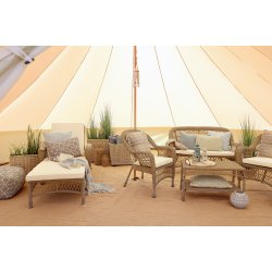 CHIC ANTIQUE HAVEST M/FLET BORD/SOFA 2 STOLE INKL HYNDE NATUR - 127