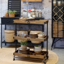 CHIC ANTIQUE VOGN M/HJUL 3 BAKKER NATUR - 92