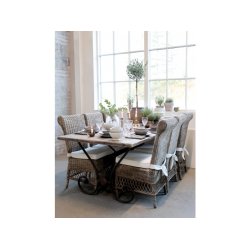 CHIC ANTIQUE GL. FRANSK SPISEBORDSSTOL FLET M/HYNDE - 100