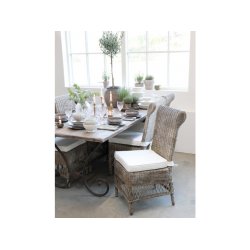 CHIC ANTIQUE GL. FRANSK SPISEBORDSSTOL FLET M/HYNDE - 100