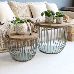 CHIC ANTIQUE SOFABORD M/TRLG ST AF 2 OPAL - 48