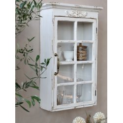 CHIC ANTIQUE VGSKAB M/DEKOR ANTIQUE CREME - 44