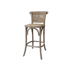 CHIC ANTIQUE FRANSK BARSTOL M/FLETSDE/RYG - 103