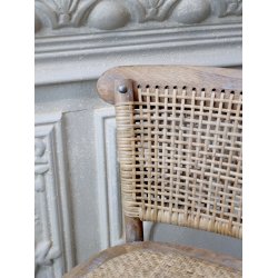 CHIC ANTIQUE FRANSK BARSTOL M/FLETSDE/RYG - 103