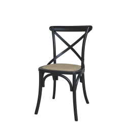 CHIC ANTIQUE STOL M/FLETS�DER SORT - 89