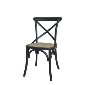 CHIC ANTIQUE STOL M/FLETS�DER SORT - 89