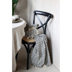 CHIC ANTIQUE STOL M/FLETS�DER SORT - 89