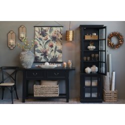 CHIC ANTIQUE STOL M/FLETS�DER SORT - 89