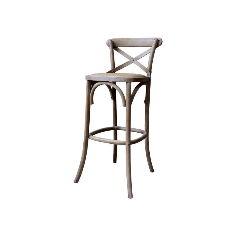 CHIC ANTIQUE FRANSK BARSTOL M/FLET - 103