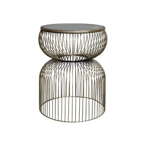 CHIC ANTIQUE SIDEBORD M/GLASPLADE  - 40