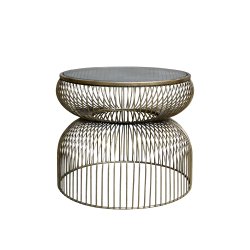 CHIC ANTIQUE SIDEBORD M/GLASPLADE  - 40