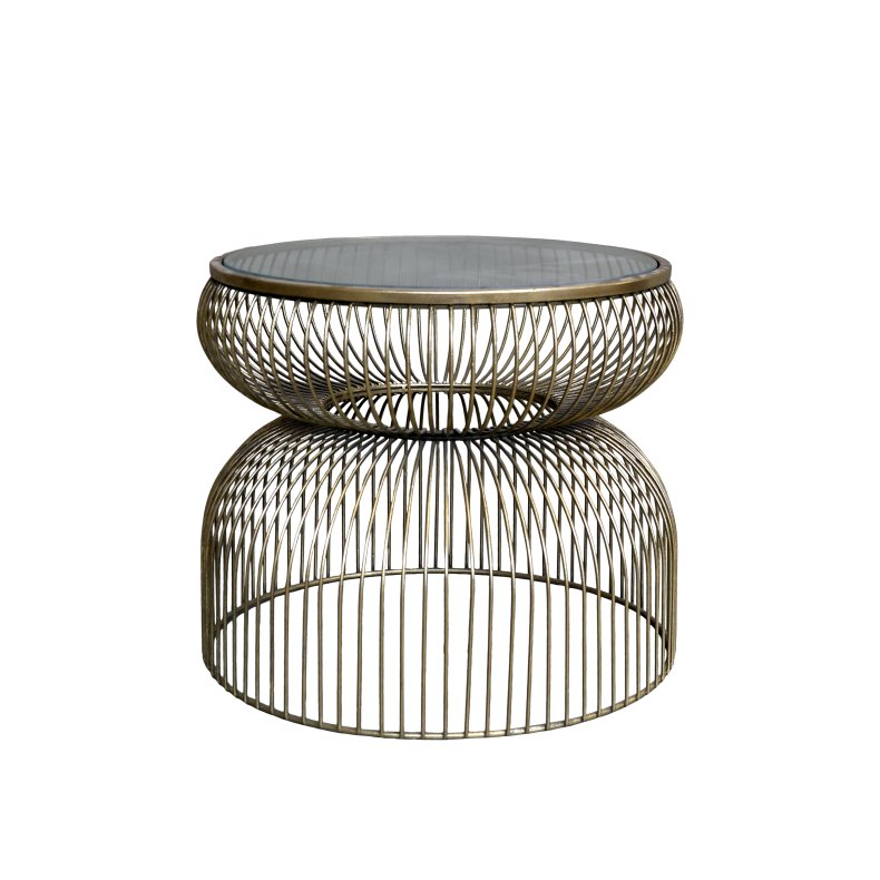 CHIC ANTIQUE SIDEBORD M/GLASPLADE  - 40