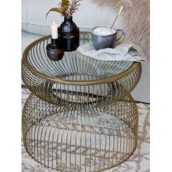 CHIC ANTIQUE SIDEBORD M/GLASPLADE  - 40