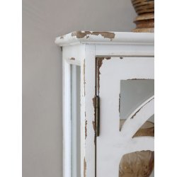 CHIC ANTIQUE VKSKAB M/2 LGER /GLAS CREME - 79