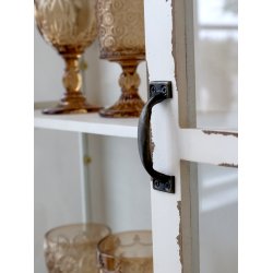 CHIC ANTIQUE VKSKAB M/2 LGER /GLAS CREME - 79