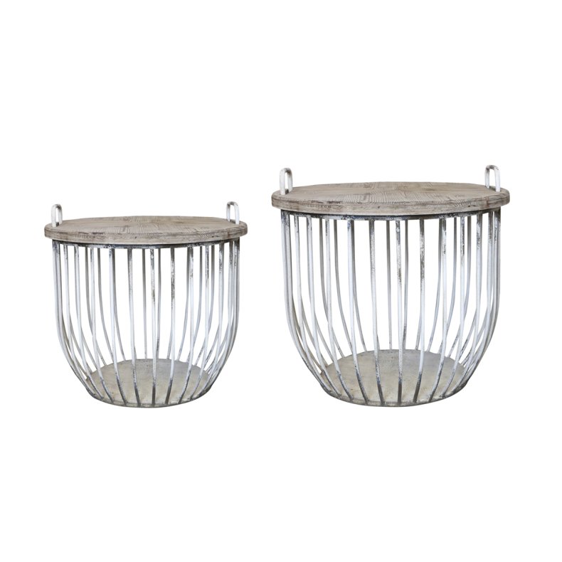 CHIC ANTIQUE SOFABORD M/TRLG HVID - 57
