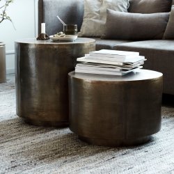 HOUSE DOCTOR SOFABORD ANTIK/MESSINGFINISH - 50