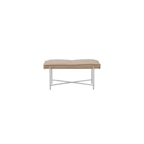HANDVRK PIANO BENCH STAINLESS STEEL FRAME LIGHT CREAM - 95