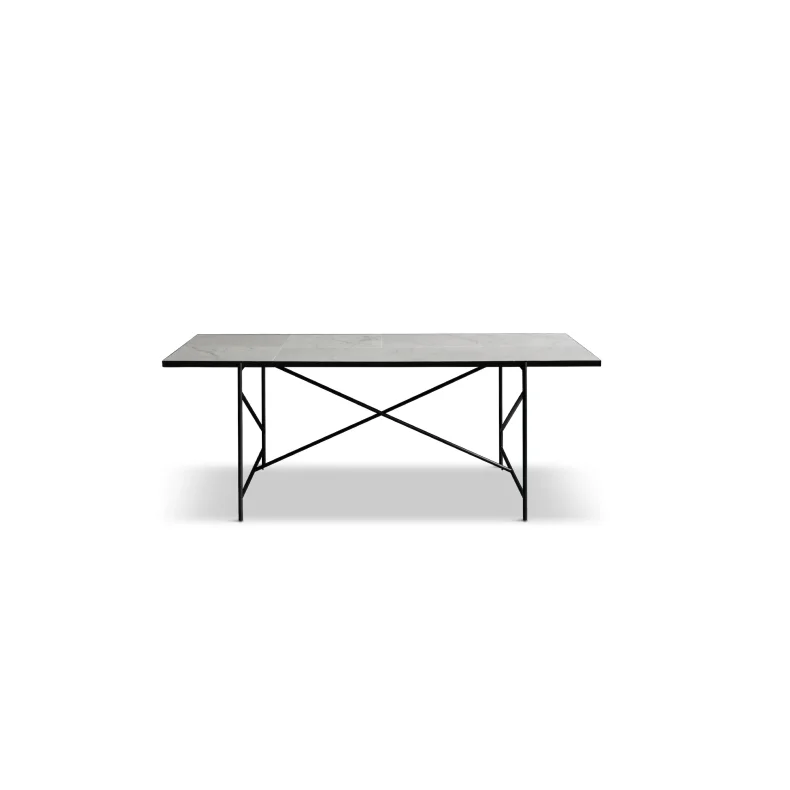 HANDVRK DINING TABLE BLACK FRAME HVID - 185