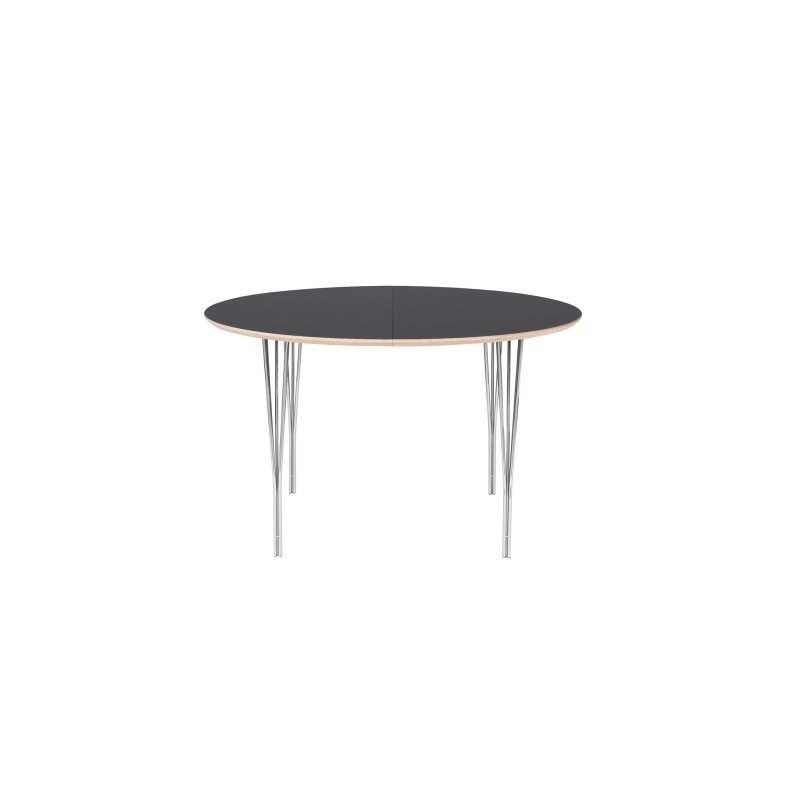 HASLEV SYMPHONY SPISEBORD 92 GRAPHITE LAMINAT METALBEN - 120