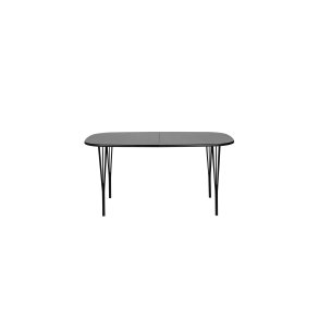 HASLEV SYMPHONY SPISEBORD 88 SORTBEJDSET LAKERET EGETR METALBEN I SORT - 150