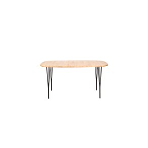 HASLEV SYMPHONY SPISEBORD 88 OLIEBEHANDLET EGETR METALBEN I SORT - 150