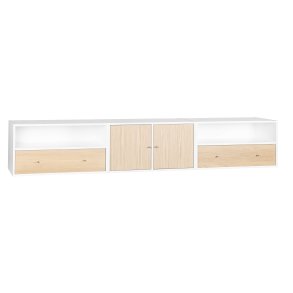 HASLEV TV-BORD 3003 I HVIDMALERET BG FRONTER I HVIDOLIERET EG - 210