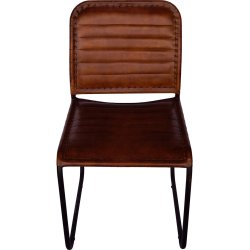 TRADEMARK LIVING KENN STOL M/BRUN L�DER - 84