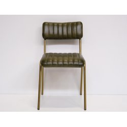 TRADEMARK LIVING DINER STOL M/L�DER GR�N - 78