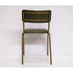 TRADEMARK LIVING DINER STOL M/L�DER GR�N - 78