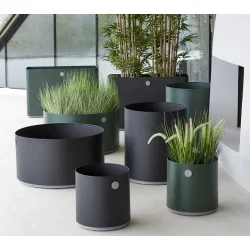CANE-LINE GROW PLANTEKASSE MEDIUM- DARK GREEN ALUMINIUM 61