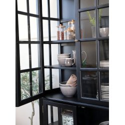 CHIC ANTIQUE MARSEILLE VITRINESKABE M/4 LGER SORT - 196