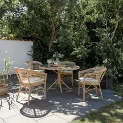 SIKA DESIGN GRACE EXTERIOR HAVEBORD NATURAL INKL/GLASPLADE - 120