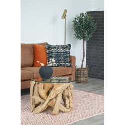 House Nordic Paris Gulvlampe - messing med stofledning 150