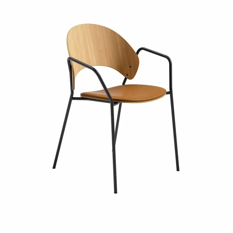 PLEASE WAIT TO BE SEATED DOSINA SPISESTOL MED ARML�N OLIEBEHANDLET EG MED COGNAC L�DERBETR�K - 55