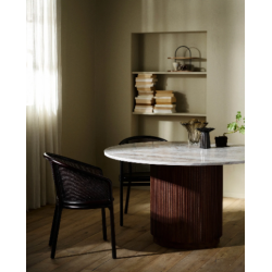 NORDAL ERIE SPISEBORD M�RK TR�/MARMOR - 140